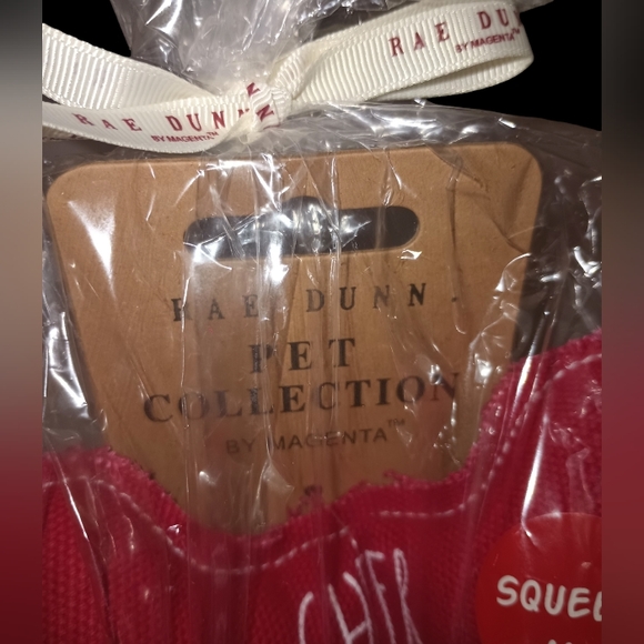 Rae Dunn Deck The Paws 6" Pet Bowl with Bandana & Toys - Picture 5 of 9